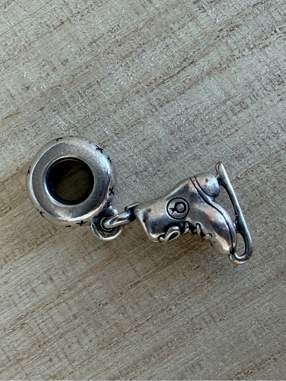 Pandora Sterling Silver Ice Skate Dangle Charm Snowflake Winter